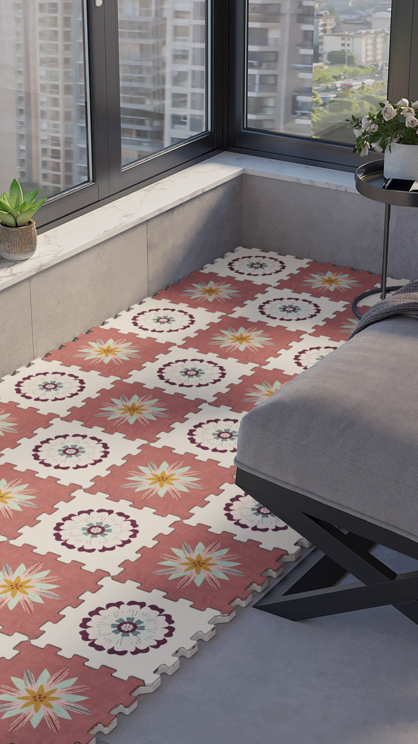 50 x 50 cm 4 Adet BASKILI Mutfak, Balkon ve Oturma Odası Yapbozhalı