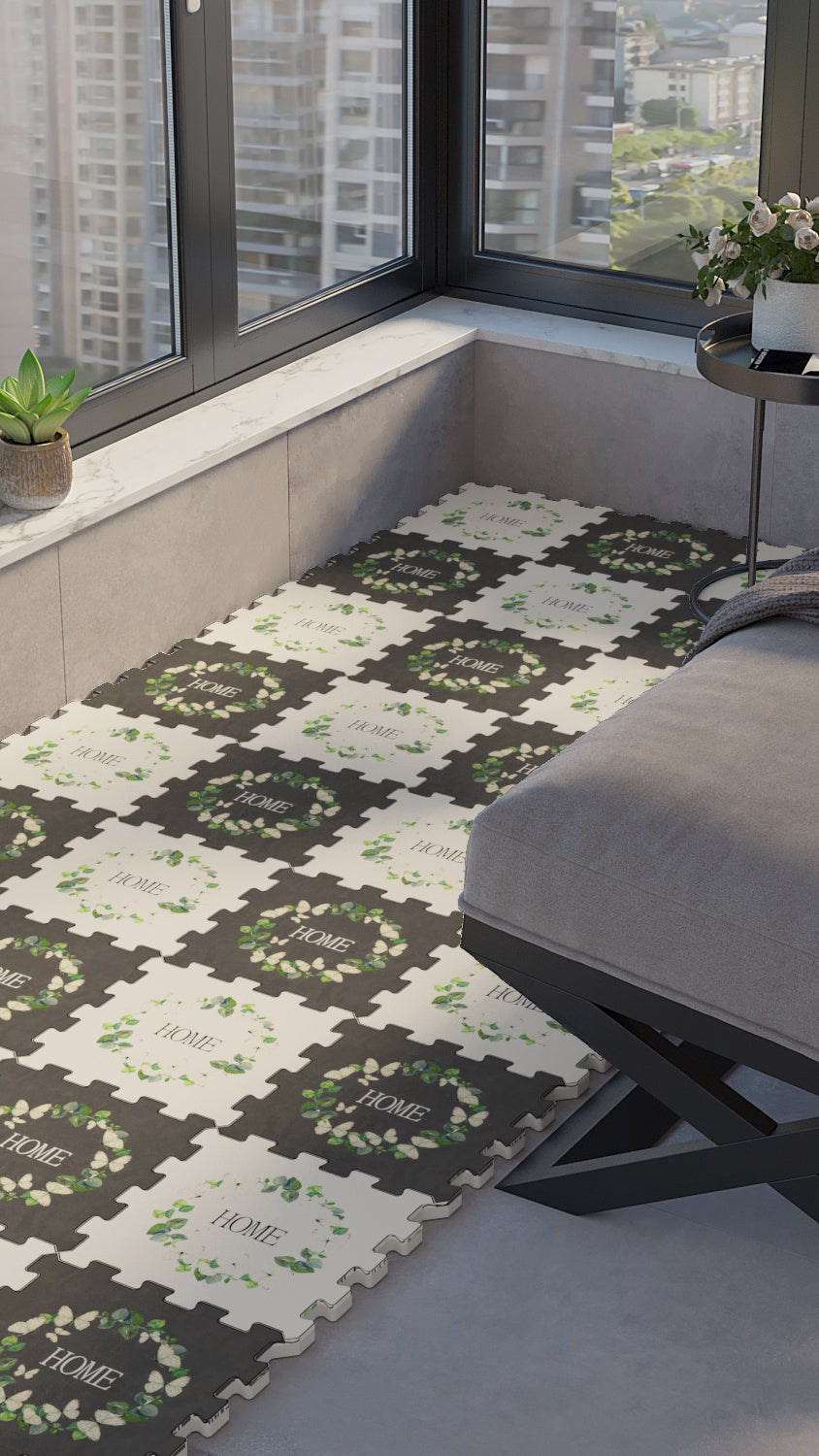 50 x 50 cm 4 Adet BASKILI Mutfak, Balkon ve Oturma Odası Yapbozhalı