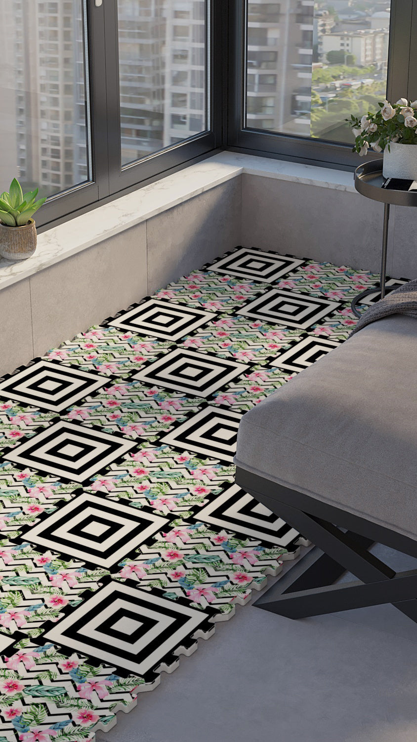 50 x 50 cm 4 Adet BASKILI Mutfak, Balkon ve Oturma Odası Yapbozhalı
