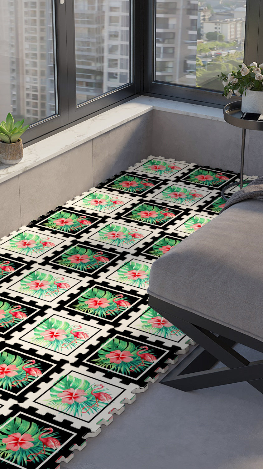 50 x 50 cm 4 Adet BASKILI Mutfak, Balkon ve Oturma Odası Yapbozhalı