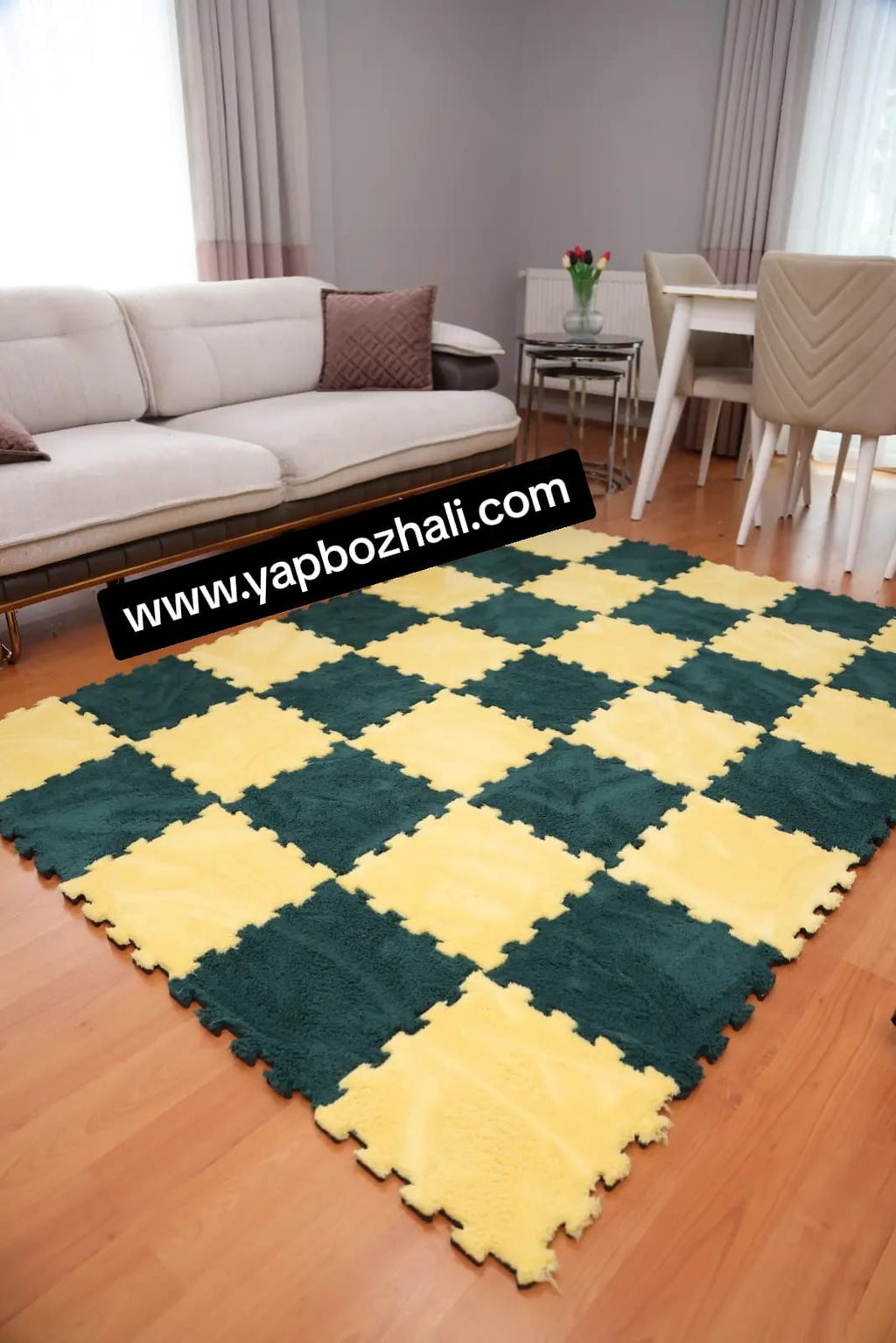 31 X 31 cm 10 Adet PELÜŞ KOMBİN YAPBOZ PUZZLE HALILAR Yapbozhalı