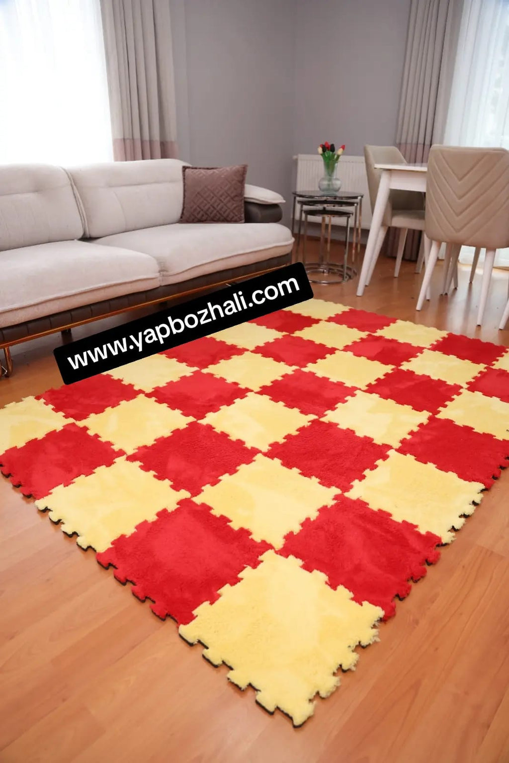 31 X 31 cm 10 Adet PELÜŞ KOMBİN YAPBOZ PUZZLE HALILAR Yapbozhalı