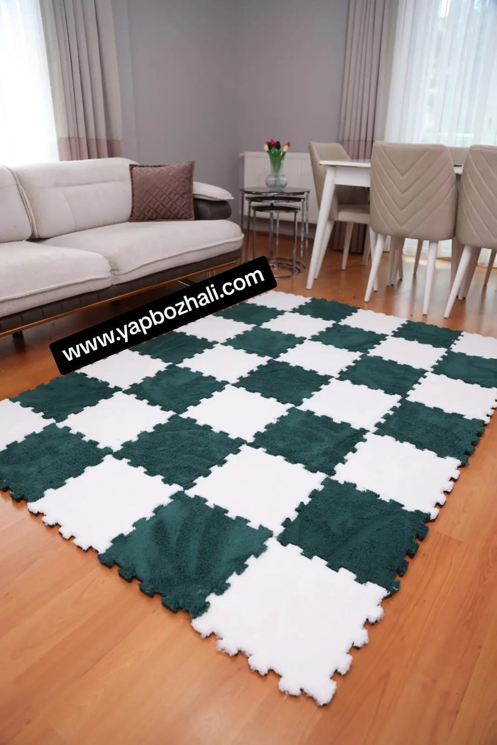 31 X 31 cm 10 Adet PELÜŞ KOMBİN YAPBOZ PUZZLE HALILAR Yapbozhalı