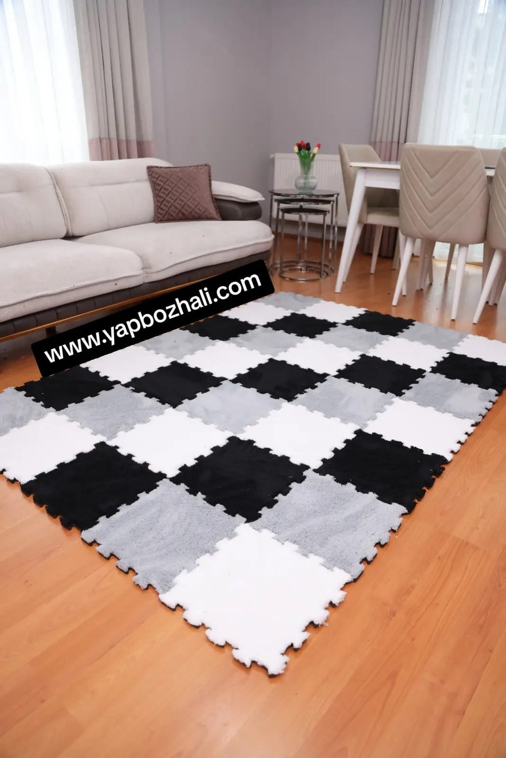 31 X 31 cm 10 Adet PELÜŞ KOMBİN YAPBOZ PUZZLE HALILAR Yapbozhalı
