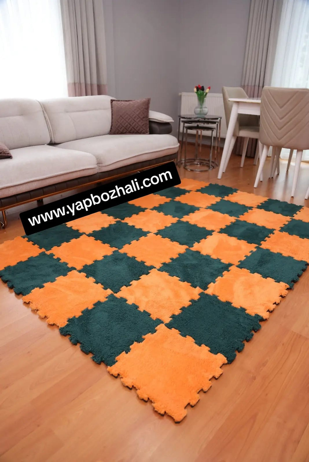 31 X 31 cm 10 Adet PELÜŞ KOMBİN YAPBOZ PUZZLE HALILAR Yapbozhalı