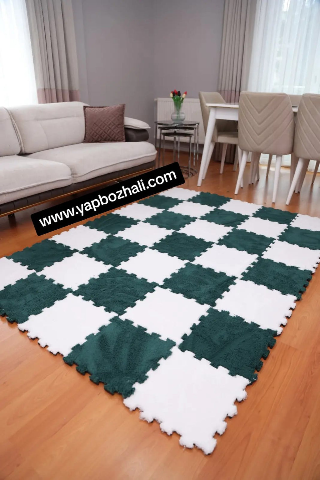 31 X 31 cm 10 Adet PELÜŞ KOMBİN YAPBOZ PUZZLE HALILAR Yapbozhalı