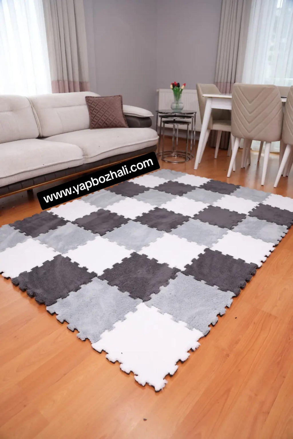 31 X 31 cm 10 Adet PELÜŞ KOMBİN YAPBOZ PUZZLE HALILAR Yapbozhalı