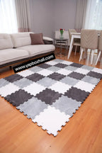 31 X 31 cm 10 Adet PELÜŞ KOMBİN YAPBOZ PUZZLE HALILAR Yapbozhalı