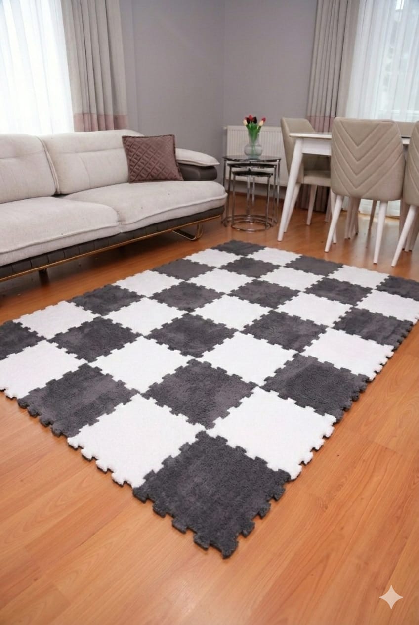31 X 31 cm 10 Adet PELÜŞ KOMBİN YAPBOZ PUZZLE HALILAR Yapbozhalı