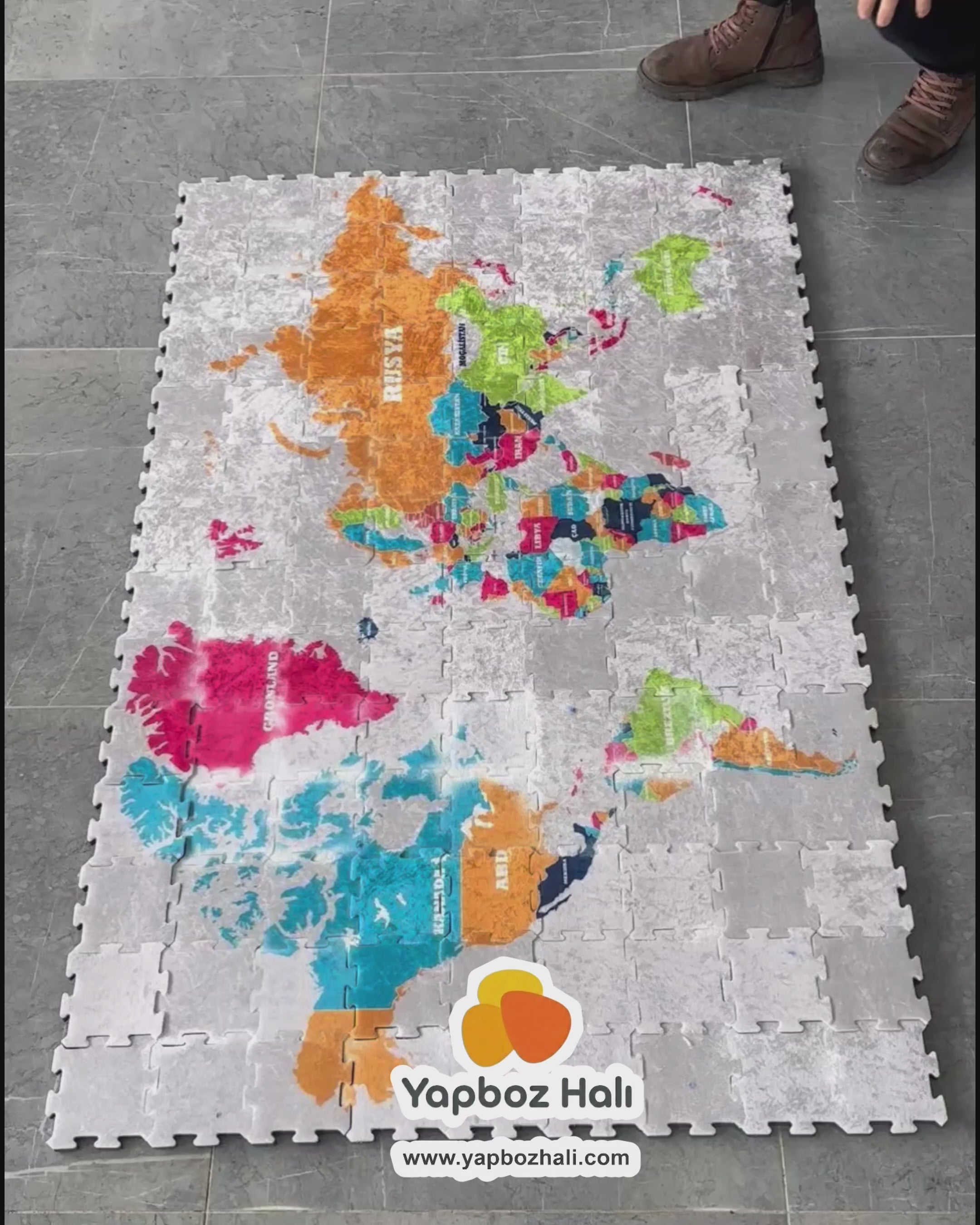 Eğitici Oyun Yapboz Puzzle Halısı