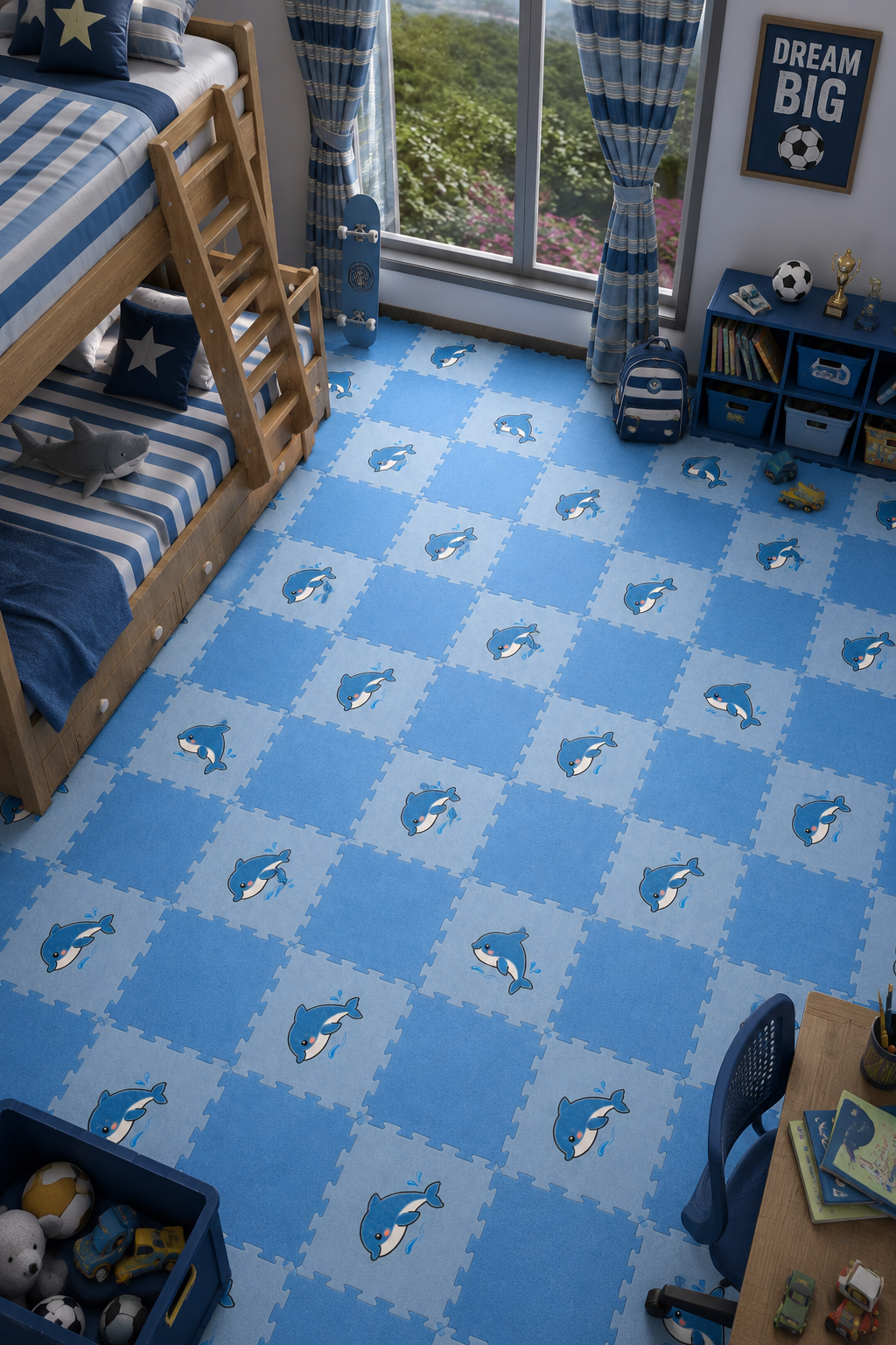 Baskılı Çocuk Odası Yapboz Halı 31x31