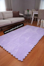 50× 50 cm 4 Adet PELÜŞ TEK RENK YAPBOZ PUZZLE HALILAR Yapbozhalı