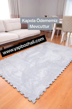50× 50 cm 4 Adet PELÜŞ TEK RENK YAPBOZ PUZZLE HALILAR Yapbozhalı