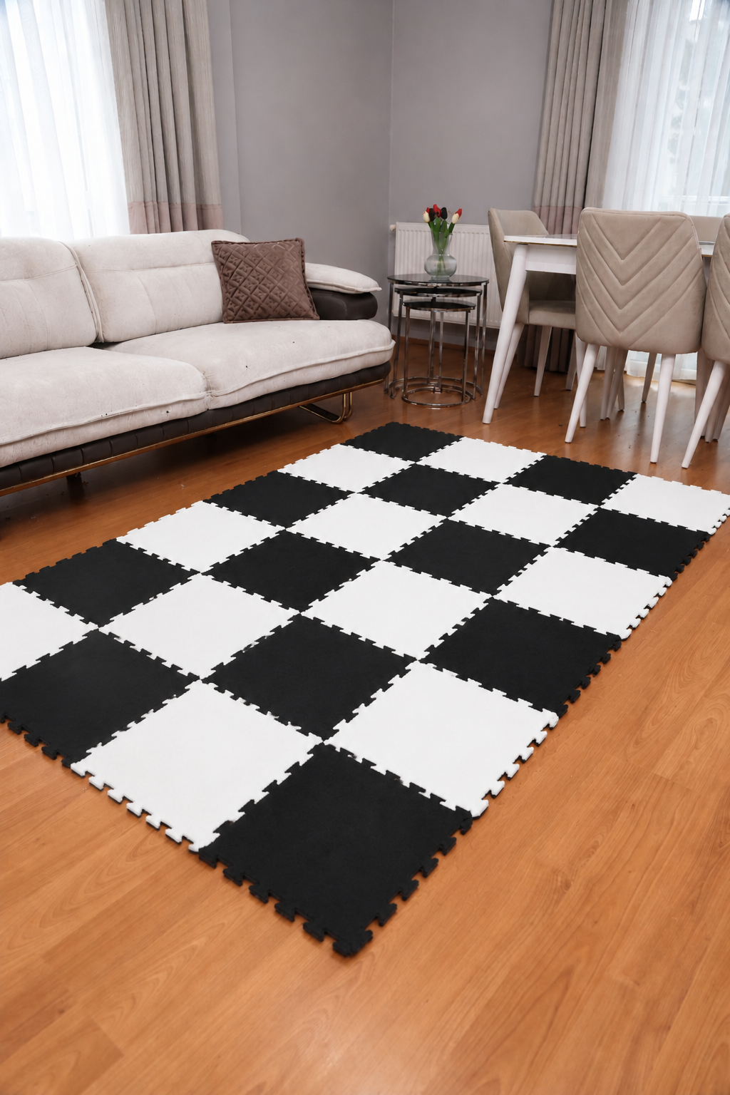 Kombin Pelüş Yapboz Halı 50x50