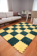 31 X 31 cm 10 Adet PELÜŞ KOMBİN YAPBOZ PUZZLE HALILAR Yapbozhalı